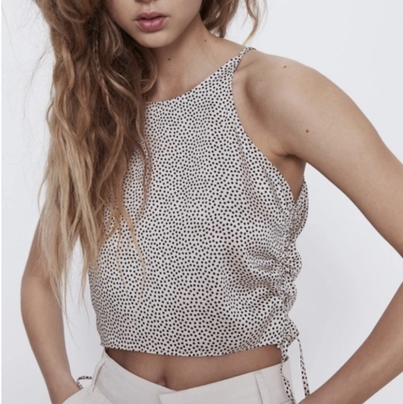 🔥LOW Zara POLKA Dot SATIN Tank - Picture 3 of 7